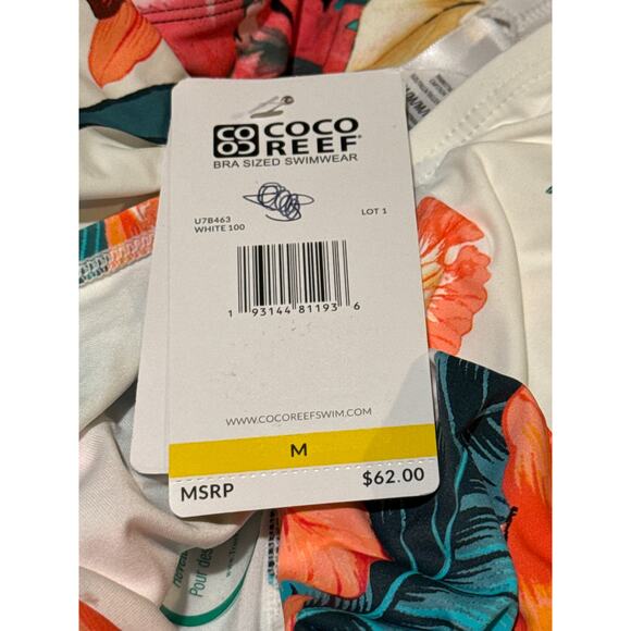 Coco Reef Island Flora Inpire Shirred High Waist Bikini Bottom M NWT - Picture 3 of 3